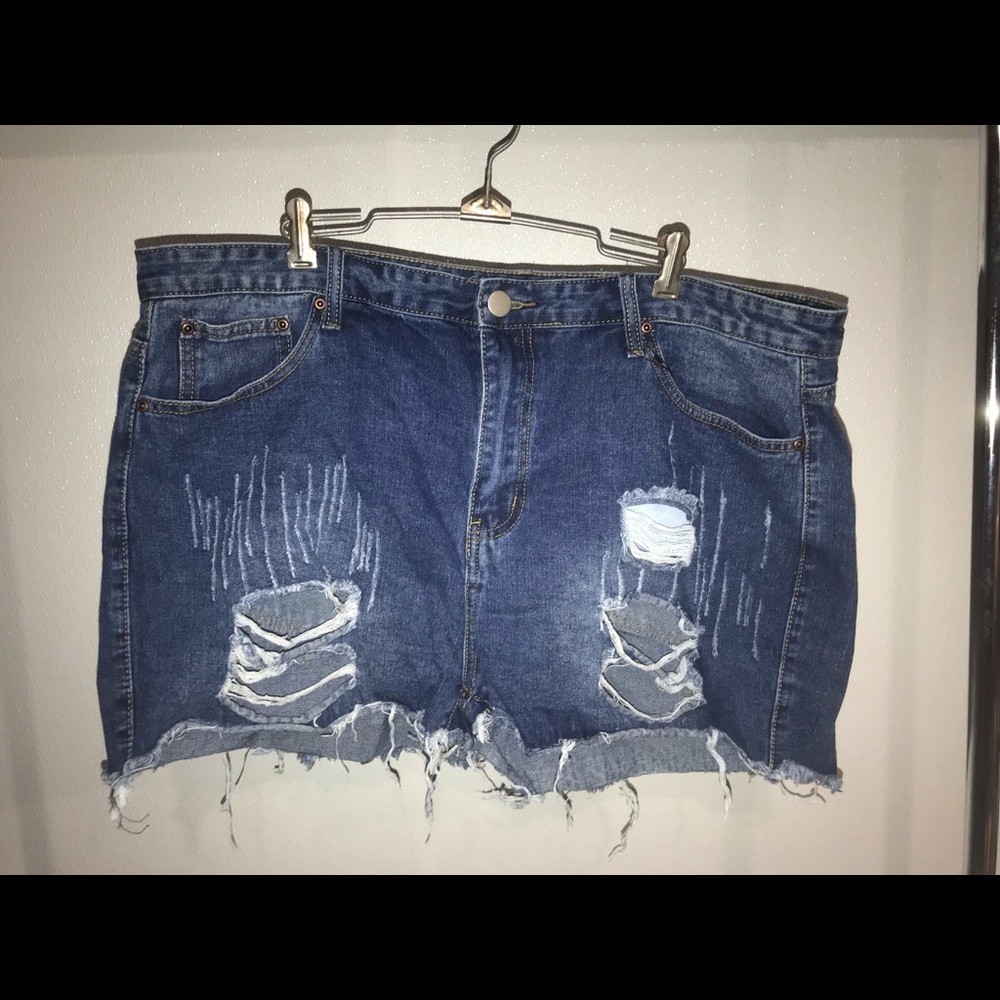 Distressed Jean Shorts